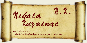 Nikola Kuzminac vizit kartica